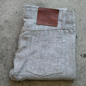 gustin #466 japan silk linen 5 pocket - charcoal