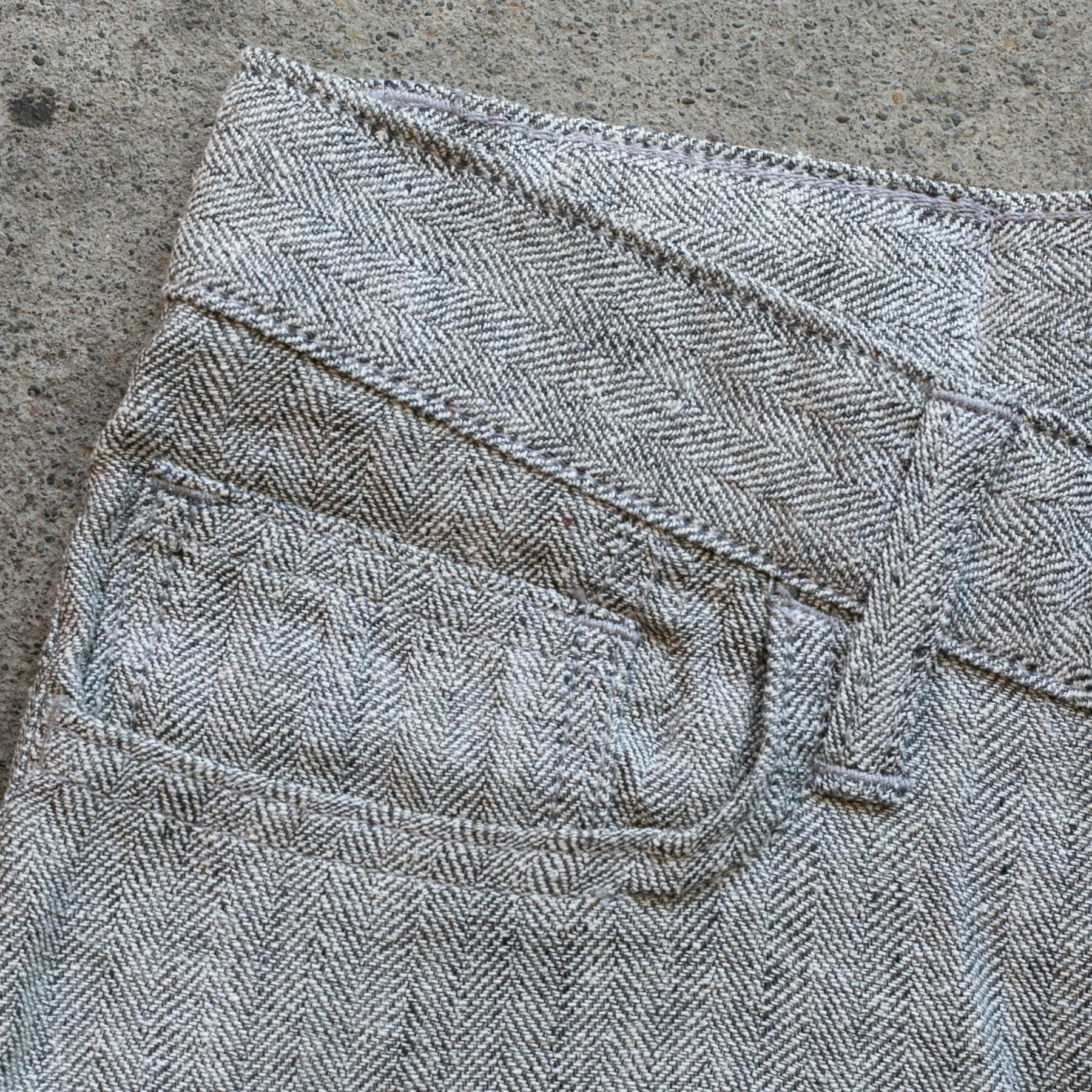 gustin #466 japan silk linen 5 pocket - charcoal