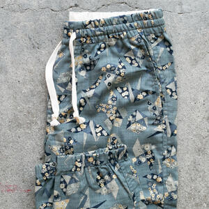 gustin #16 japan retro leisure origami joggers - dusty blue