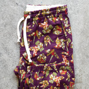 gustin #17 japan retro leisure origami joggers - burgundy