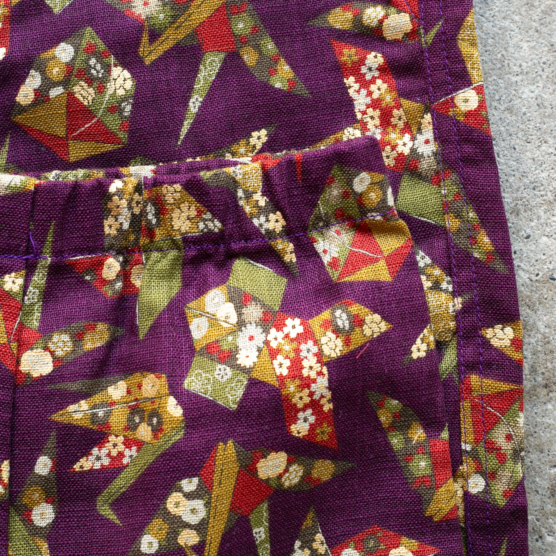 gustin #17 japan retro leisure origami joggers - burgundy