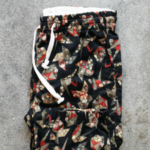 gustin #18 japan retro leisure origami joggers - black