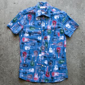 gustin #1290 guitars shirt - blue