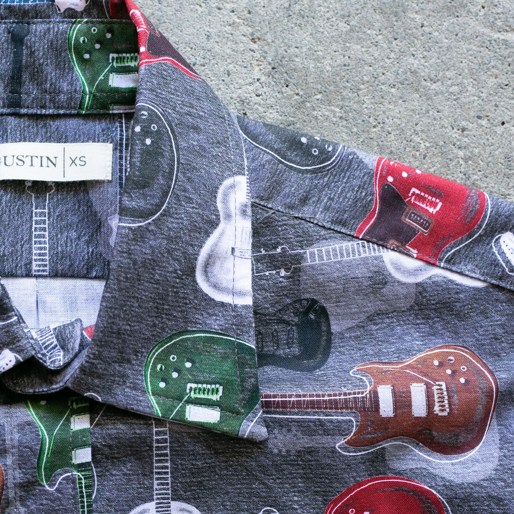 gustin #1291 guitars shirt - grey