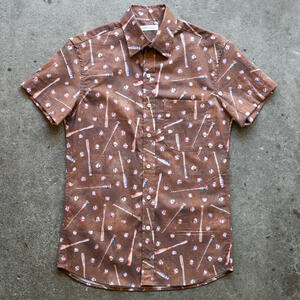 gustin #1292 baseball shirt - brown