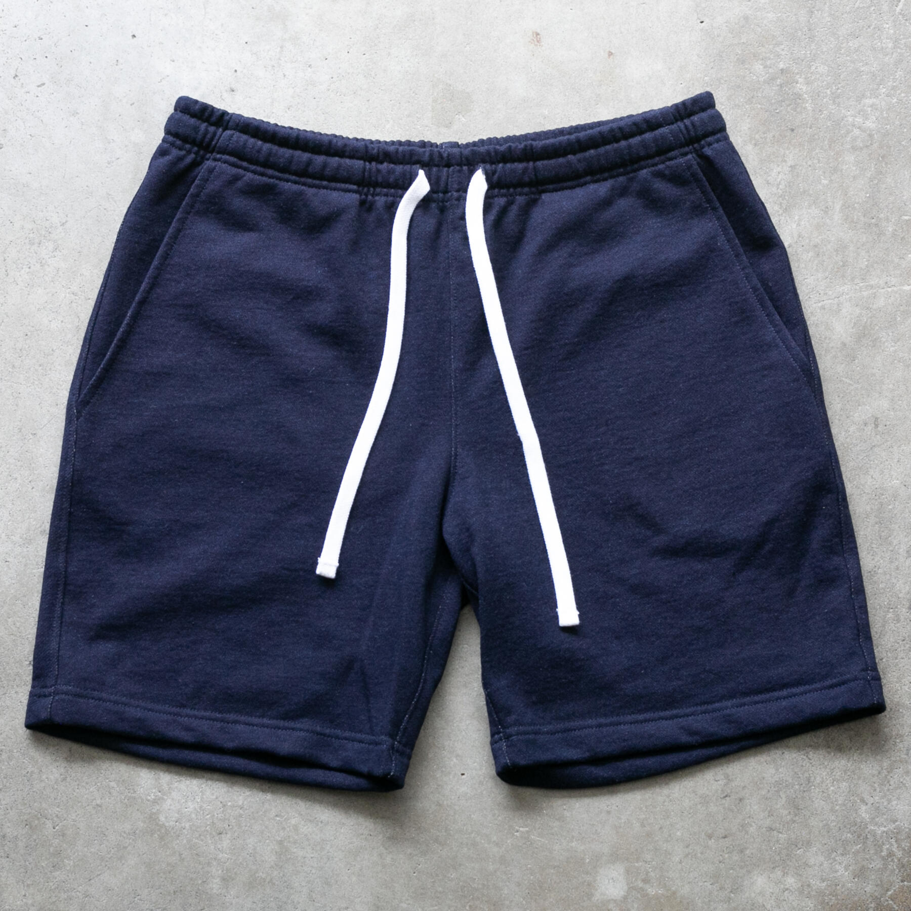 gustin indigo dye sweatshorts classic collection