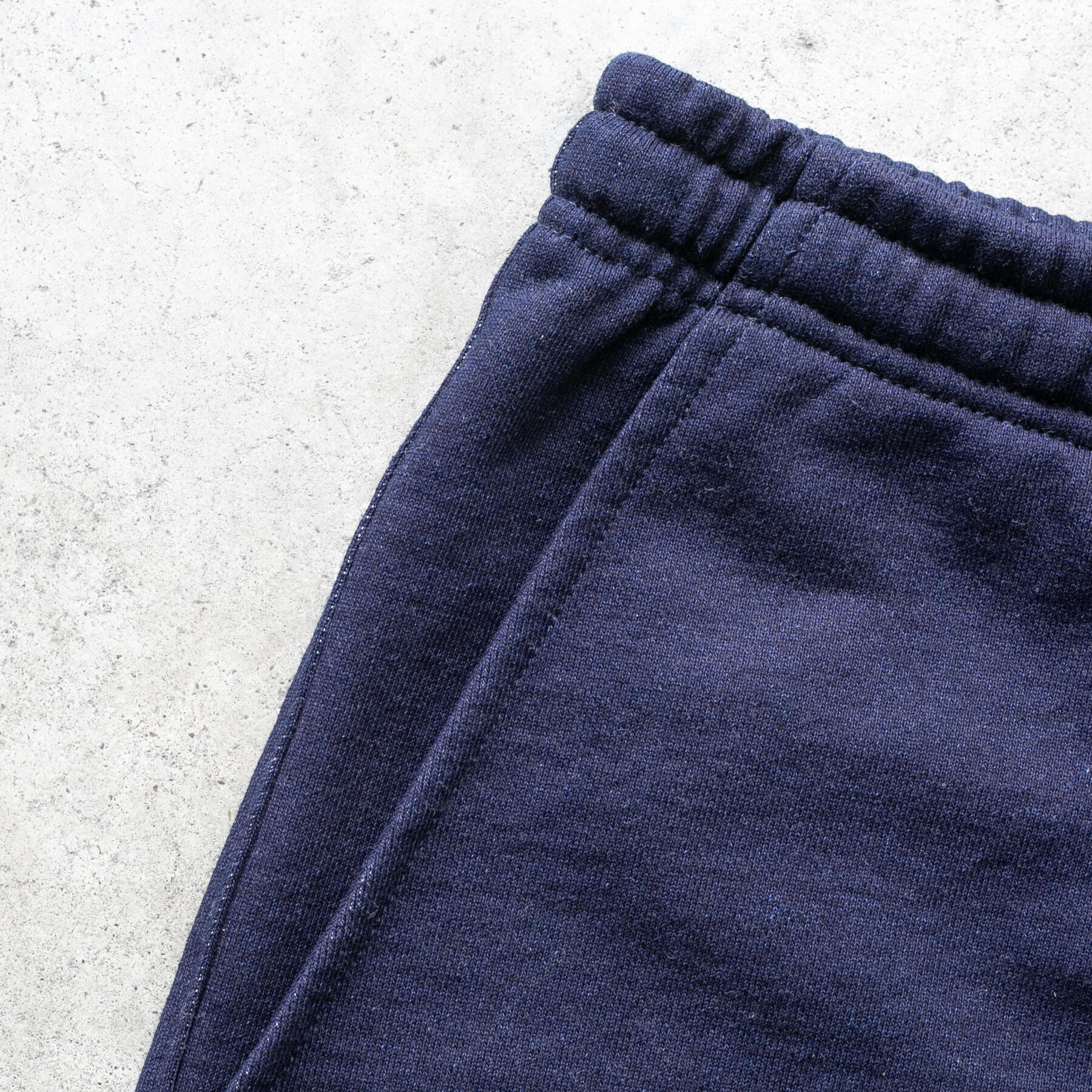 gustin indigo dye sweatshorts classic collection