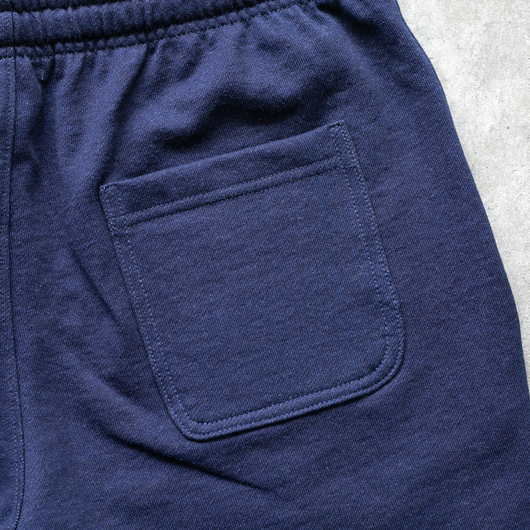 gustin indigo dye sweatshorts classic collection