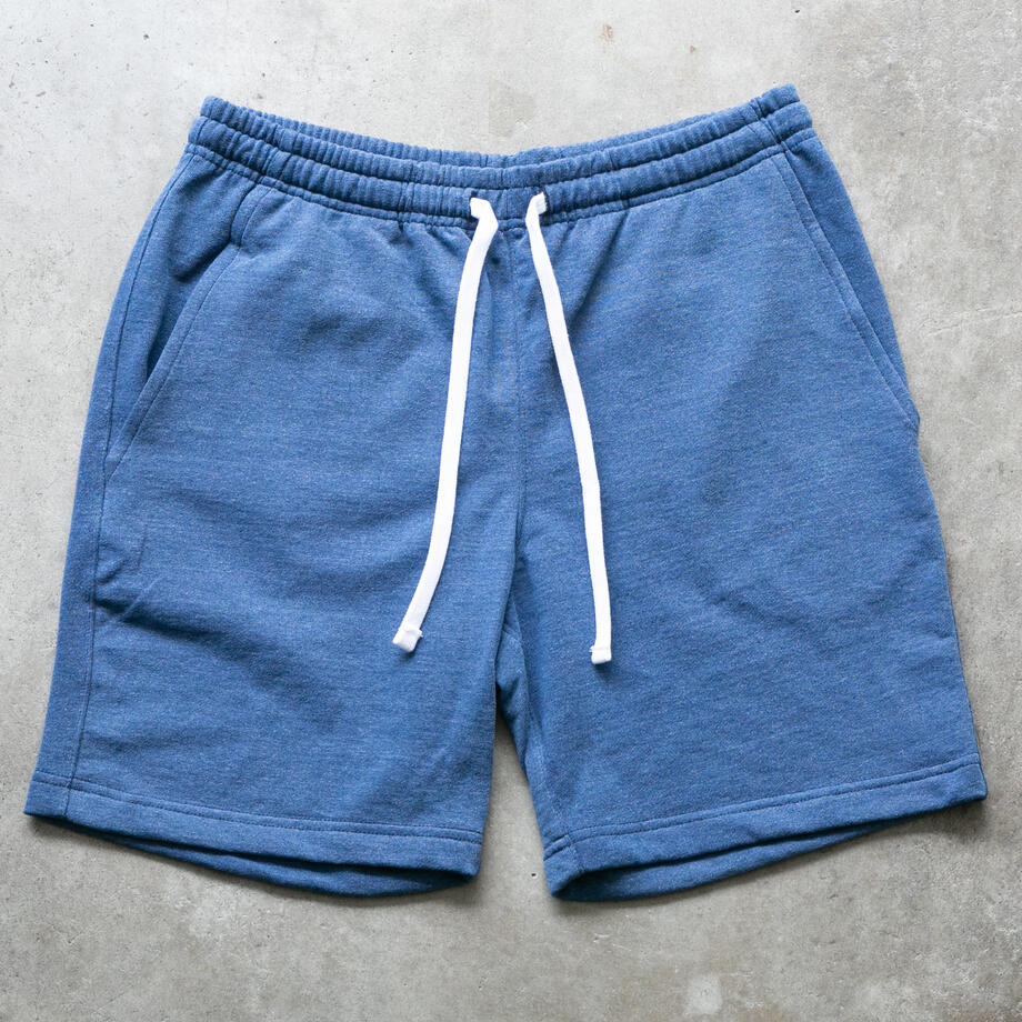 gustin indigo dye sweatshorts classic collection