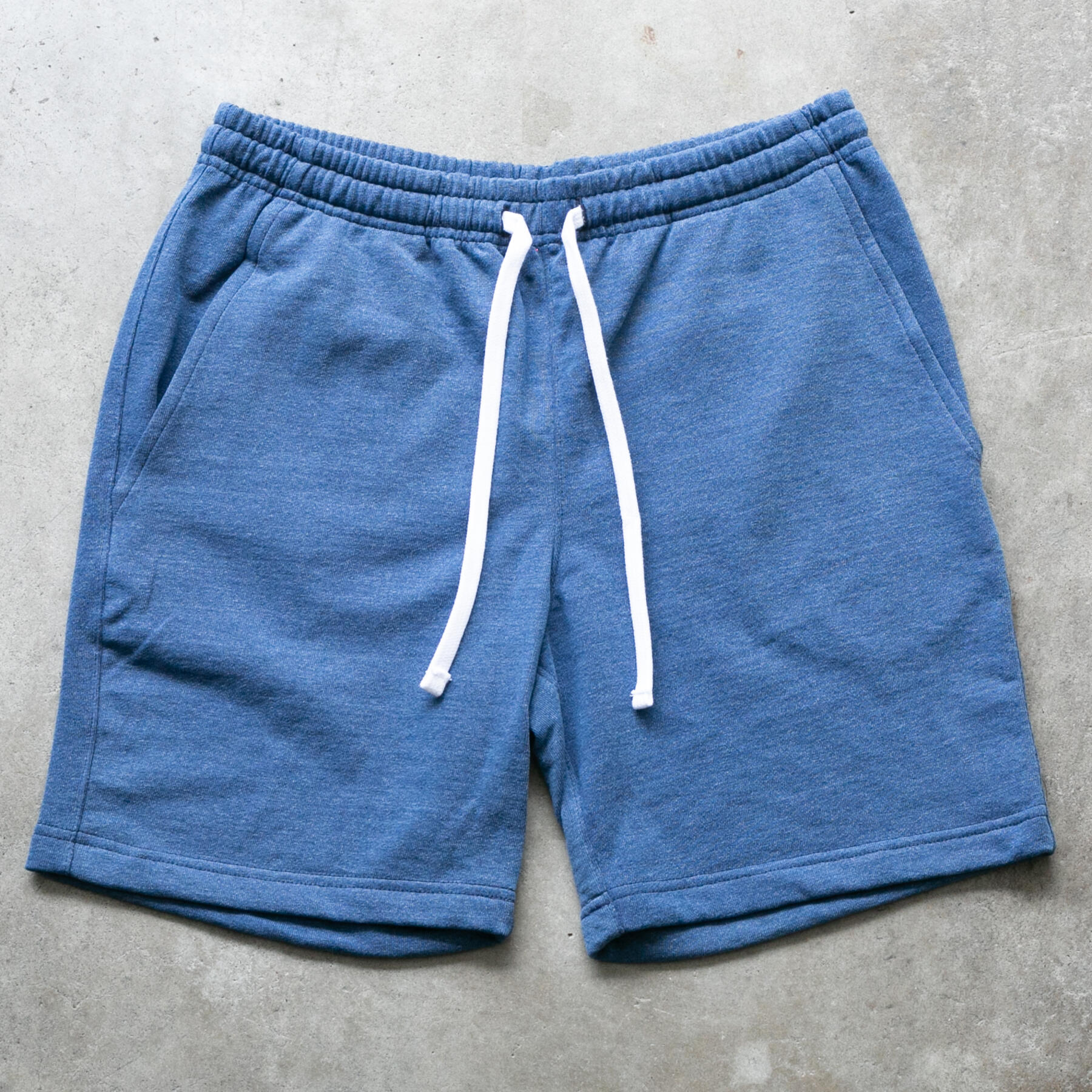 gustin indigo dye sweatshorts classic collection