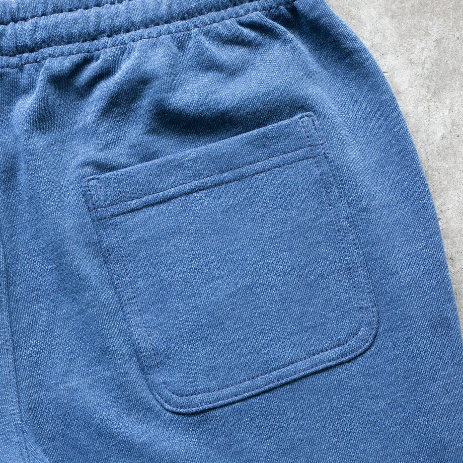 gustin indigo dye sweatshorts classic collection