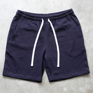 gustin overdye indigo dye sweatshorts - red fire