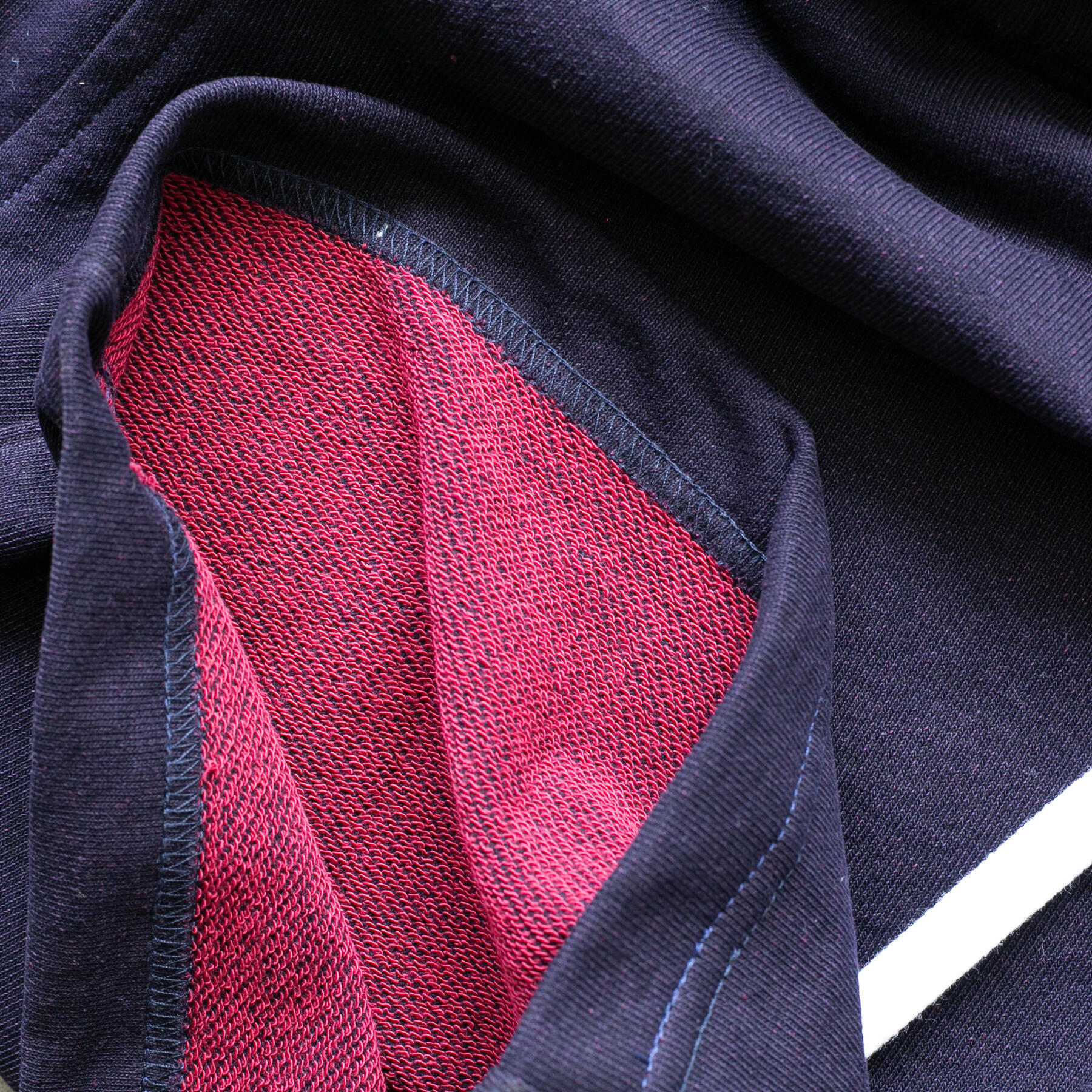 gustin overdye indigo dye sweatshorts - red fire