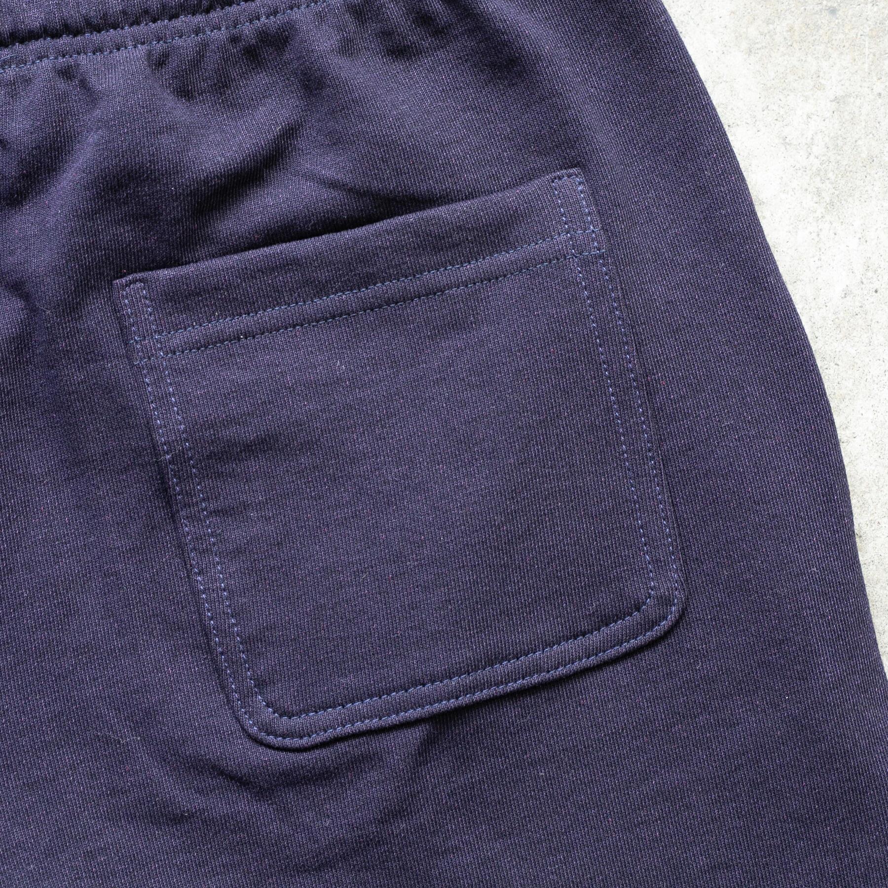 gustin overdye indigo dye sweatshorts - red fire