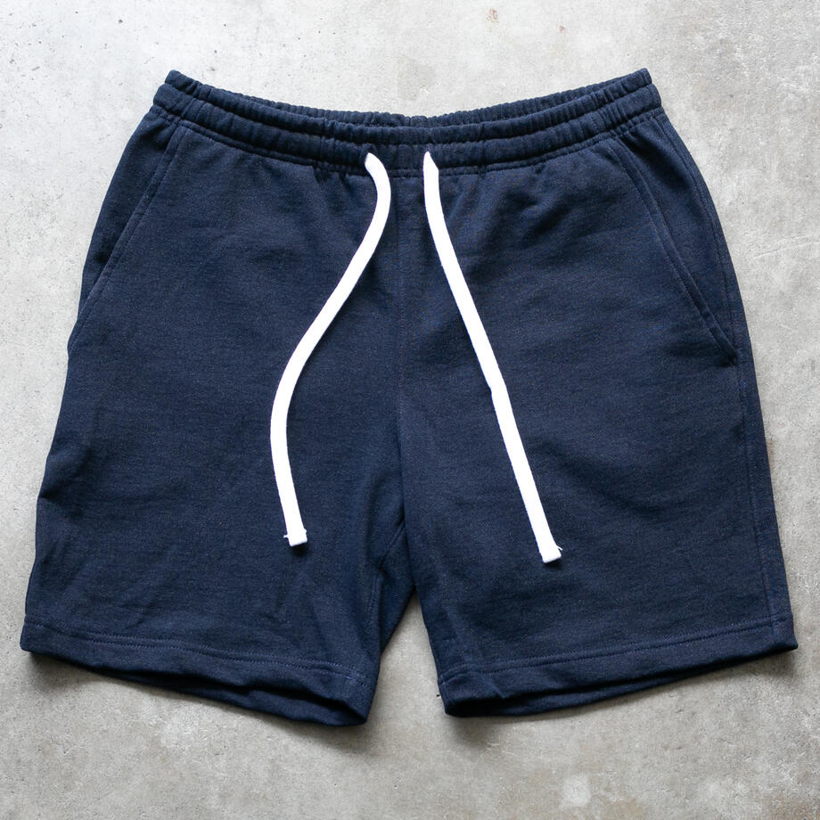 gustin overdye indigo dye sweatshorts collection