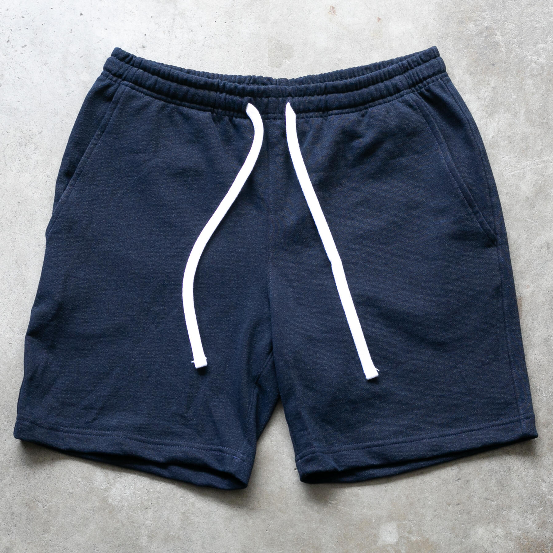 gustin overdye indigo dye sweatshorts collection