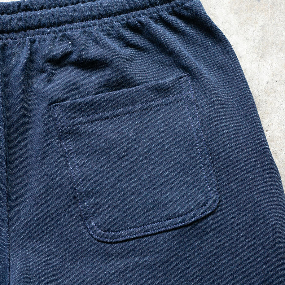 gustin overdye indigo dye sweatshorts collection