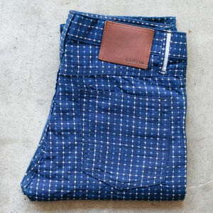 gustin #614 sashiko superlight selvedge - indigo