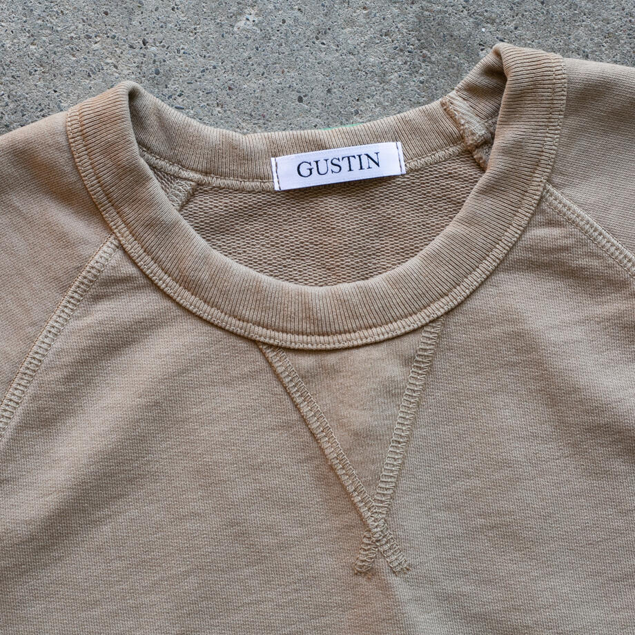 gustin short sleeve sweatshirt - british tan