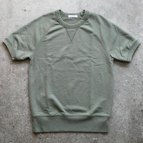 gustin short sleeve sweatshirt - vintage army