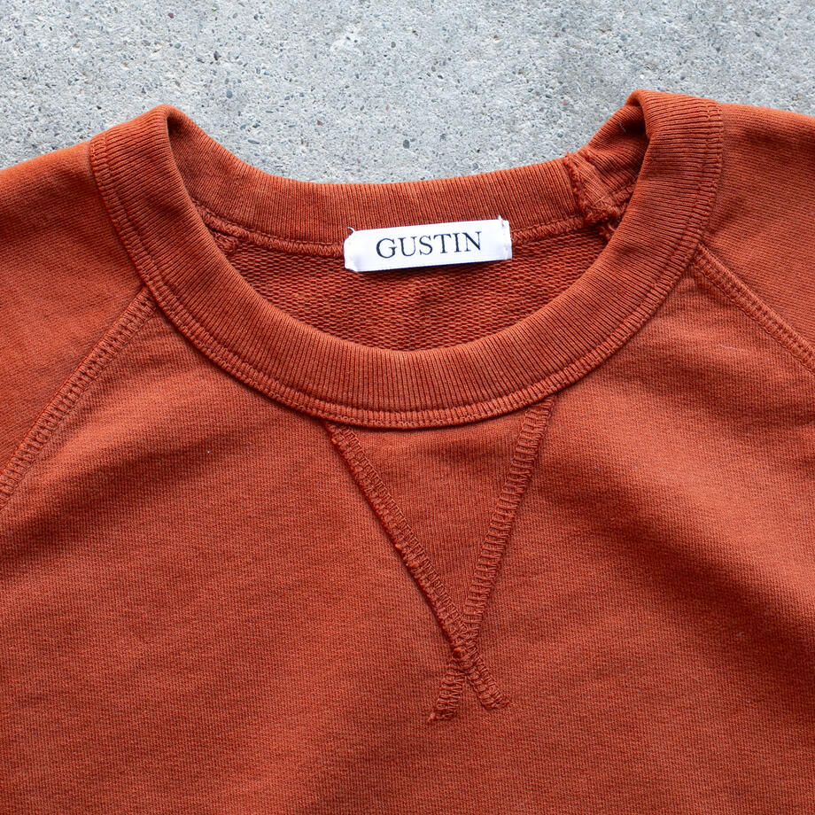 gustin short sleeve sweatshirt - burnt orange
