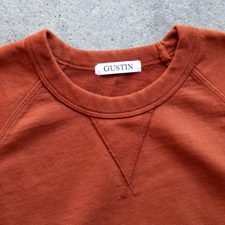 gustin short sleeve sweatshirt - burnt orange