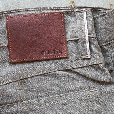 gustin #617 featherweight selvedge chambray - driftwood