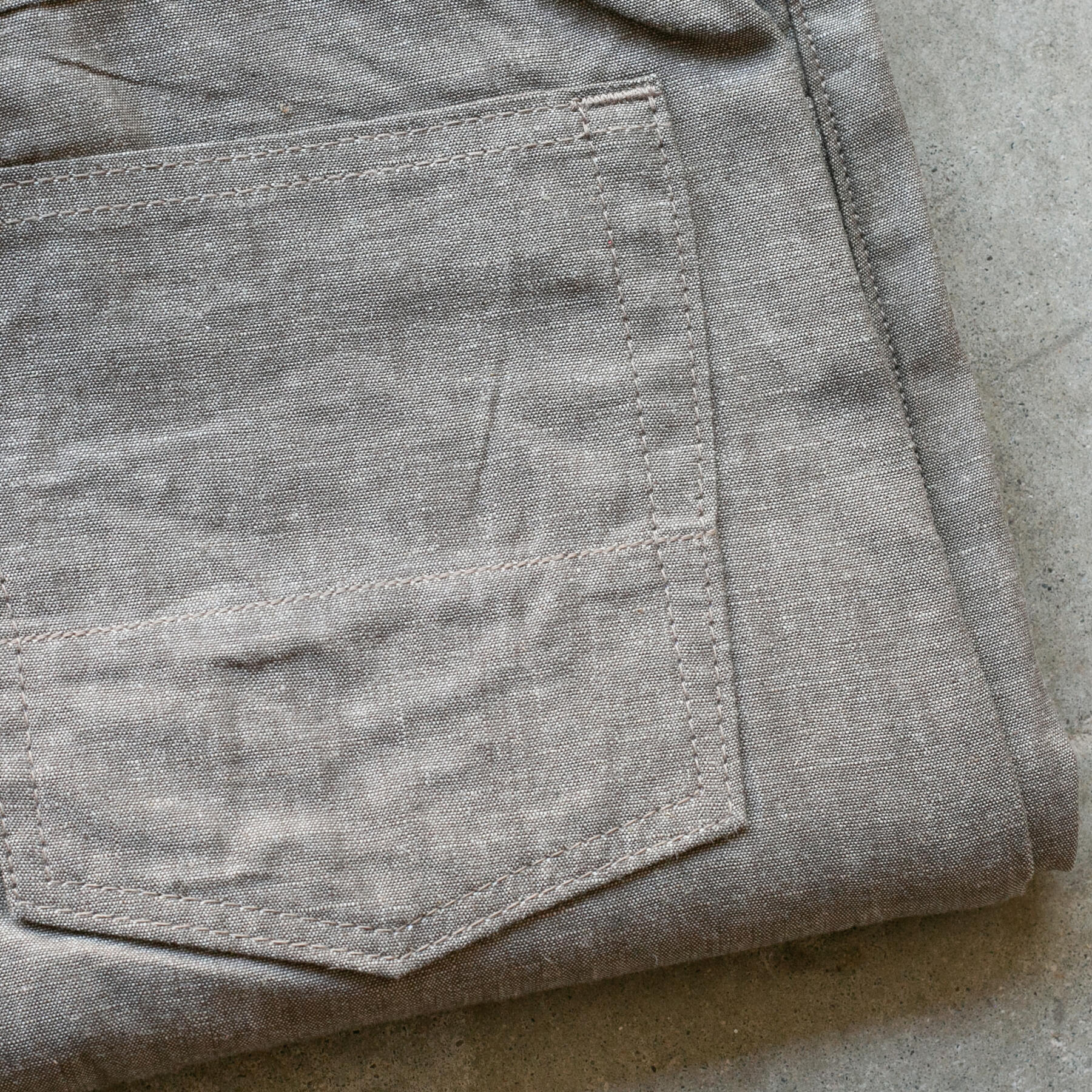gustin #617 featherweight selvedge chambray - driftwood