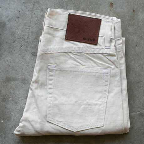 gustin #619 featherweight selvedge chambray - oatmeal
