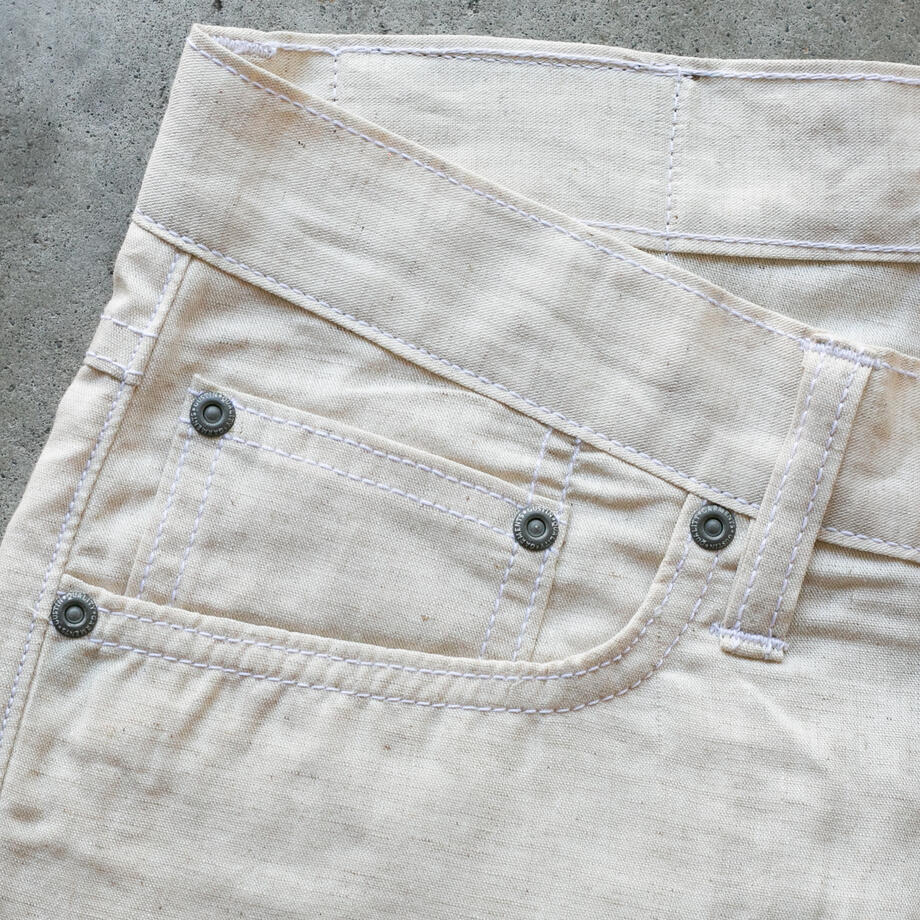 gustin #619 featherweight selvedge chambray - oatmeal