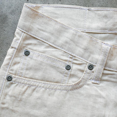 gustin #619 featherweight selvedge chambray - oatmeal