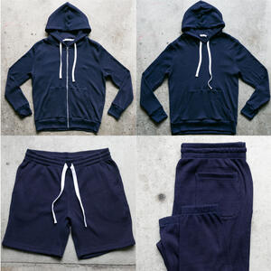 gustin indigo dyed waffle collection