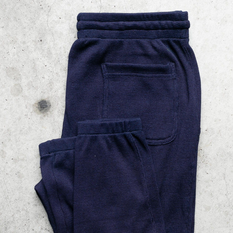 gustin indigo dyed waffle collection