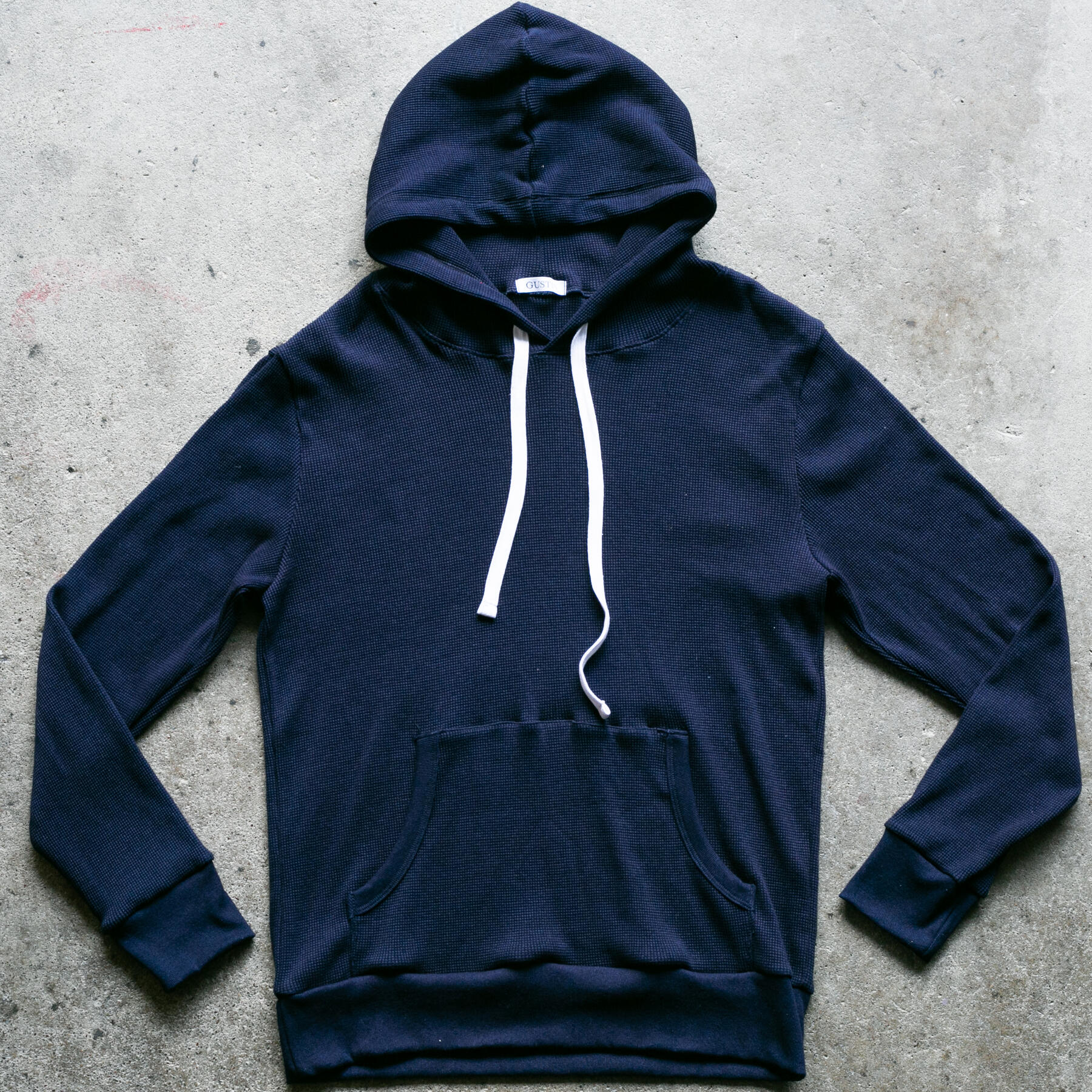 gustin indigo dyed waffle collection