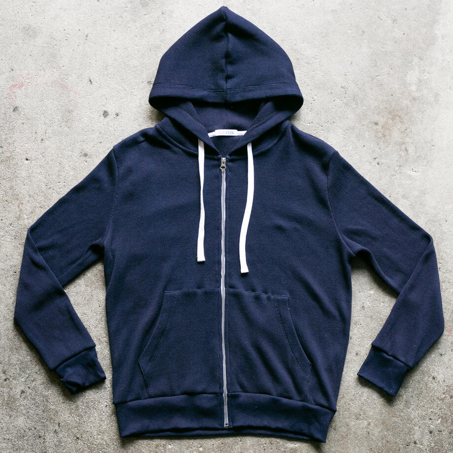 gustin indigo dyed waffle collection