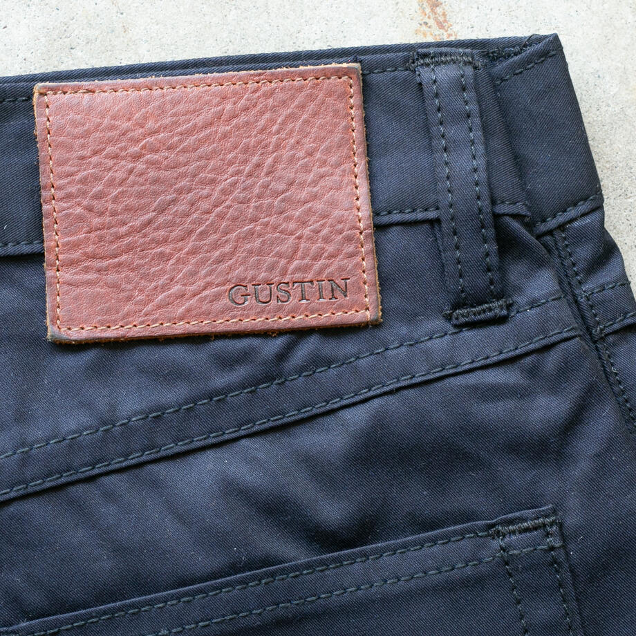 gustin #471 japan silk gaberdine 5 pocket - black