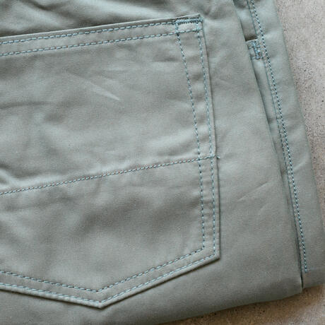 gustin #470 japan silk gaberdine 5 pocket - olive drab