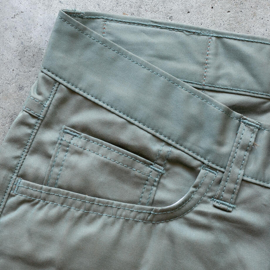 gustin #470 japan silk gaberdine 5 pocket - olive drab