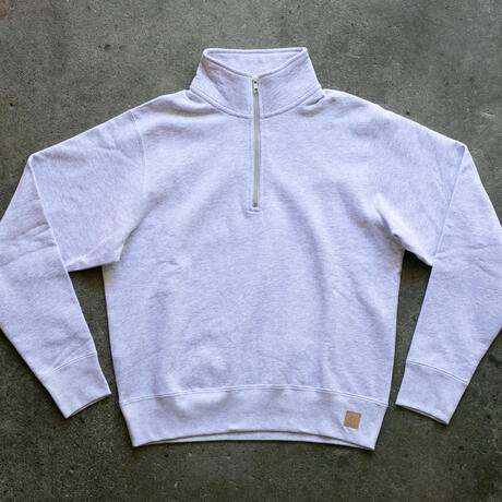 gustin vintage heavyweight quarter zip - smoke