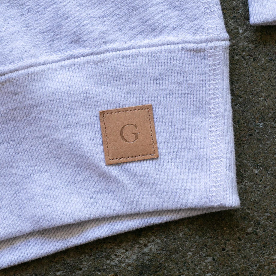 gustin vintage heavyweight quarter zip - smoke