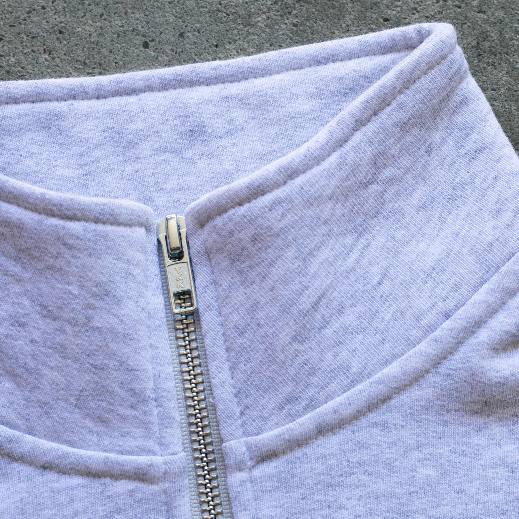 gustin vintage heavyweight quarter zip - smoke