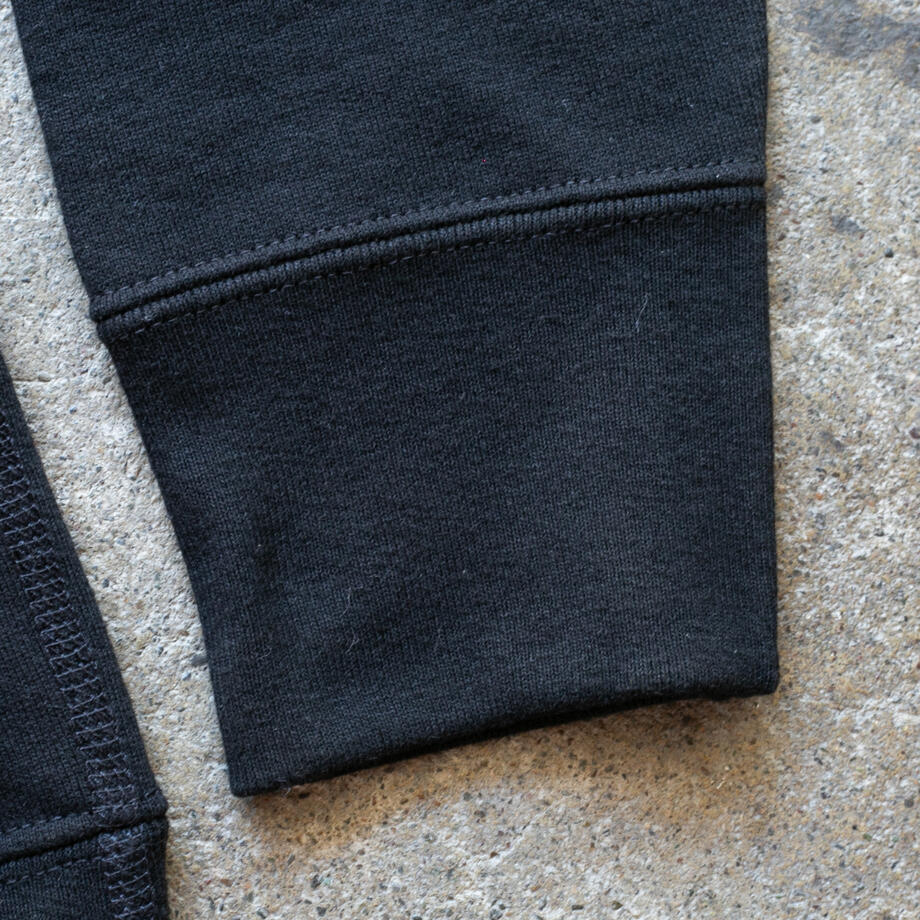gustin vintage heavyweight quarter zip - black