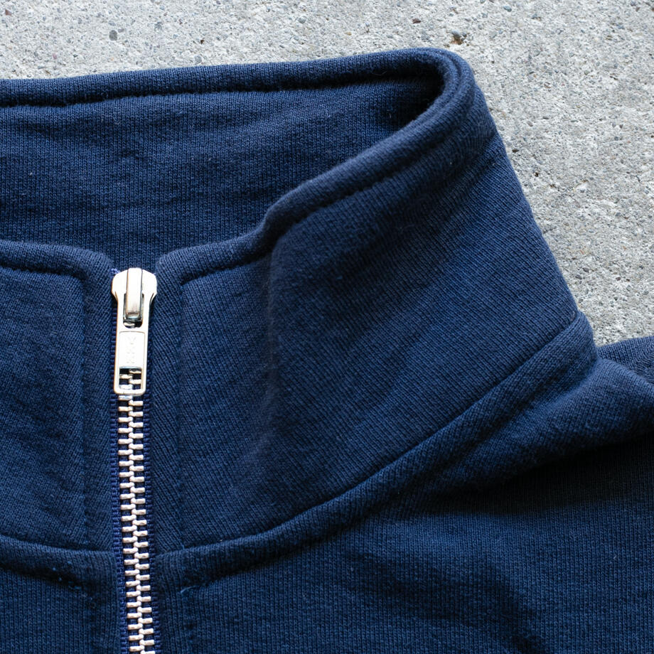 gustin vintage heavyweight quarter zip - navy