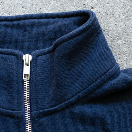 gustin vintage heavyweight quarter zip - navy