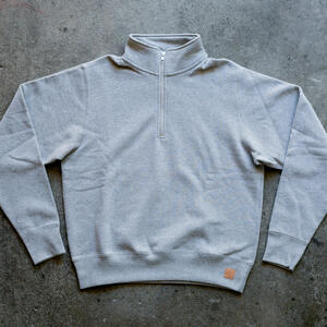 gustin vintage heavyweight quarter zip - heather grey