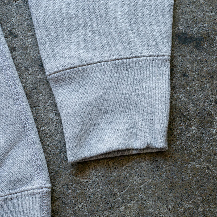 gustin vintage heavyweight quarter zip - heather grey