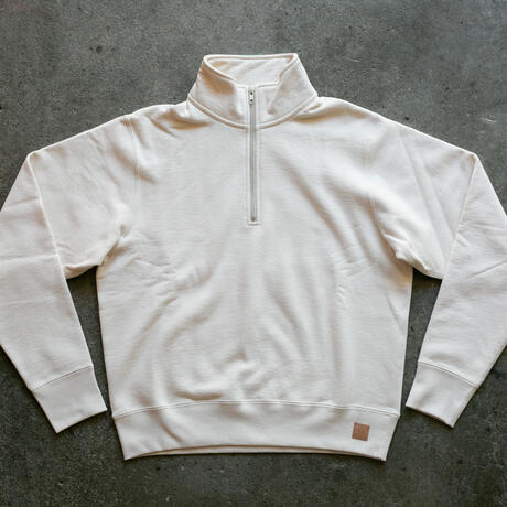 gustin vintage heavyweight quarter zip - natural