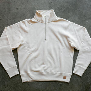 gustin vintage heavyweight quarter zip - natural