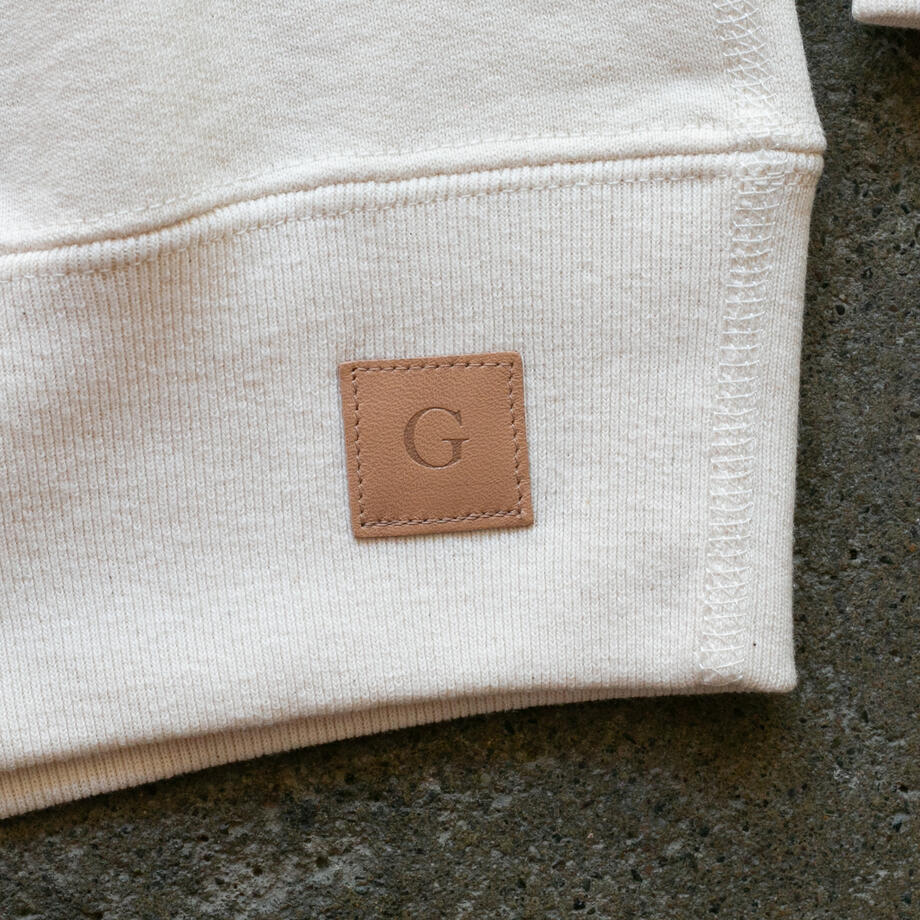 gustin vintage heavyweight quarter zip - natural