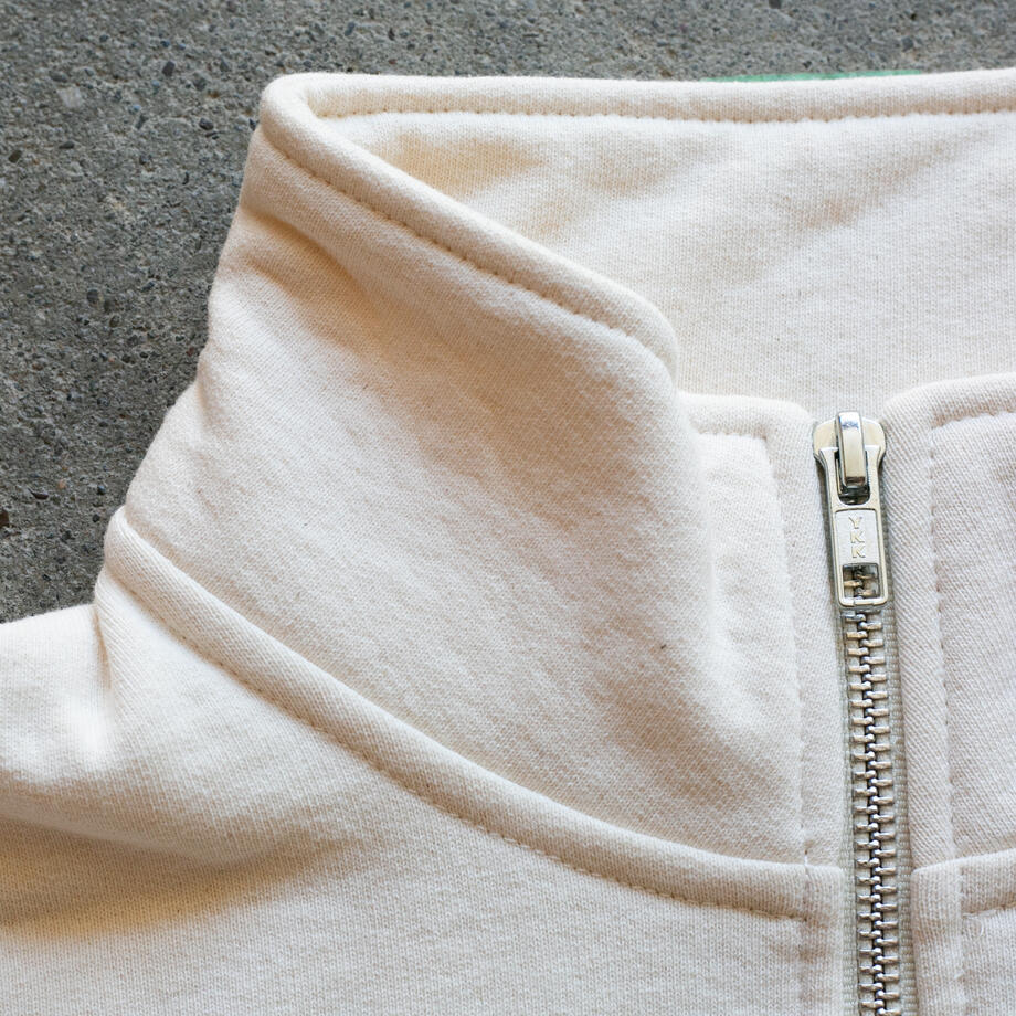 gustin vintage heavyweight quarter zip - natural